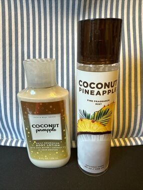 Bath & Body Works Coconut Pineapple Lotion & Mist Set NEW
